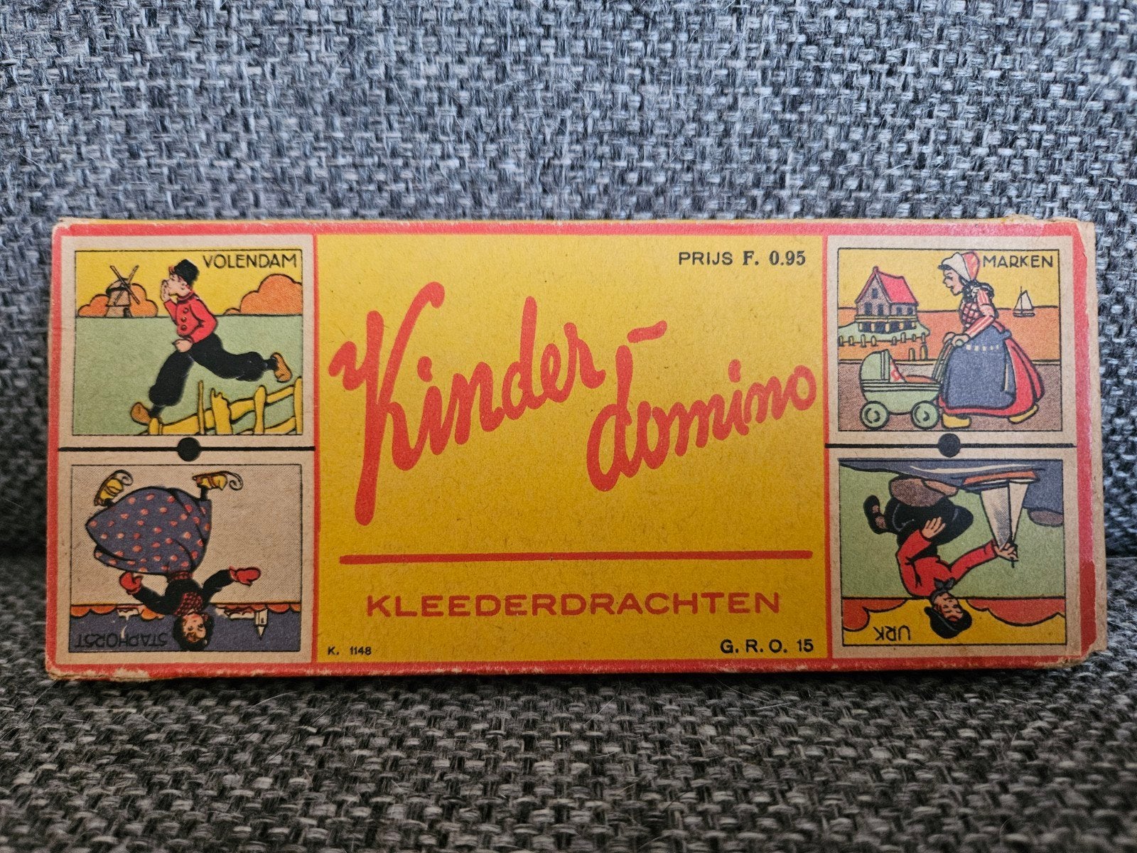 Kinder Domino Klederdrachten Spel, Antiek en Kunst, Antiek | Speelgoed, Verzenden