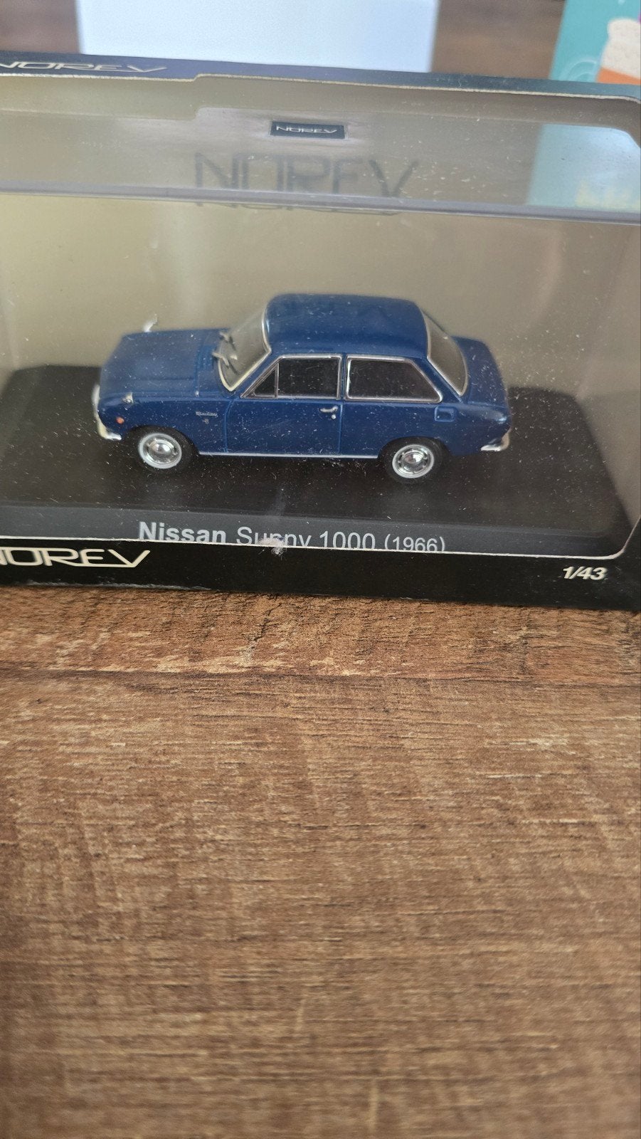 Norev Nissan Sunny 1000 (1966) modelauto, originele verpakk, Ophalen of Verzenden, Zo goed als nieuw