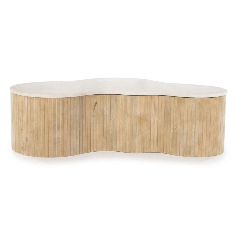 Eleonora Kira Large Salontafel Echt Marmer Nieuwstaat, Huis en Inrichting, 100 tot 150 cm, Nieuw, Overige vormen, Overige houtsoorten