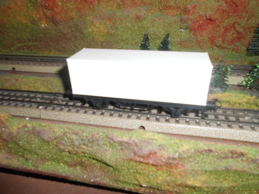 Märklin als 4481  Containerwagon met een witte container, Wisselstroom, Ophalen of Verzenden, Märklin, Nieuw