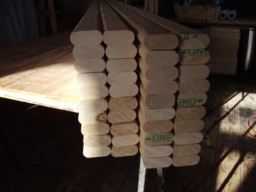 28 houten latten van 200 cm lang, Ophalen, Minder dan 25 mm, Overige typen, Nieuw