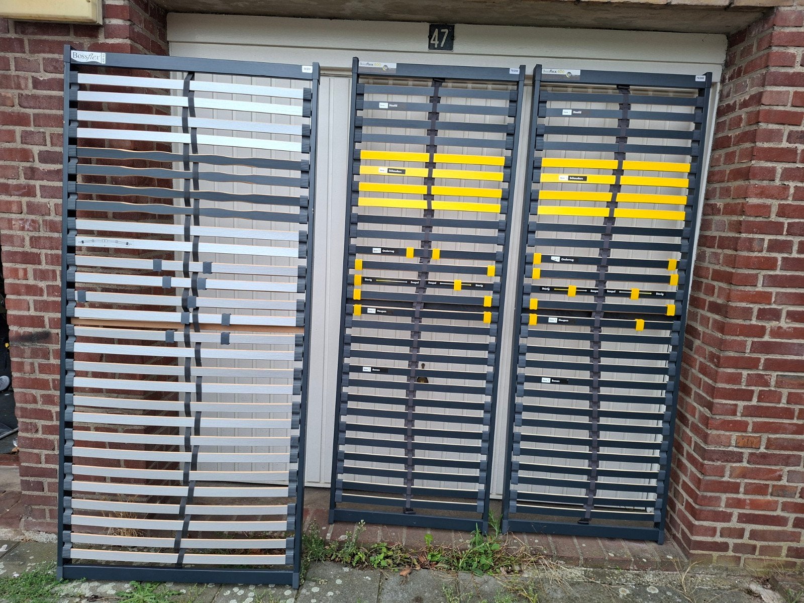 3 Bossflex lattenbodems – 2x 70x200 Bossflex 400 + 1x 90x200, Ophalen of Verzenden, Eenpersoons, 90 cm