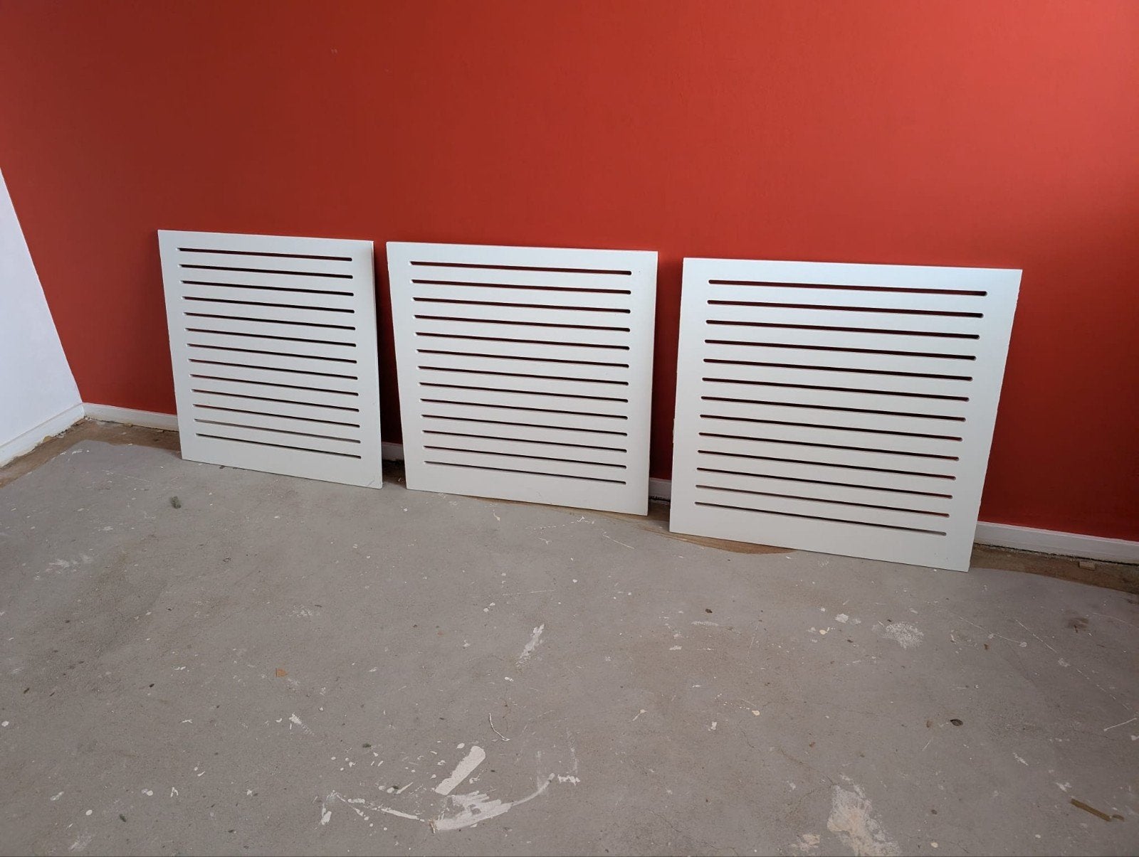 3 verwarmingspanelen 60x60 cm MDF, Doe-het-zelf en Verbouw, Verwarming en Radiatoren, Ophalen, 30 tot 80 cm, Gebruikt, Radiator