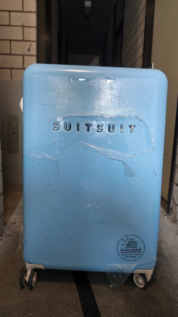SUITSUIT Fabulous Fifties – Chambray Blue – Reiskoffer 76 cm, Gebruikt, Hard kunststof, 45 tot 55 cm, Ophalen of Verzenden