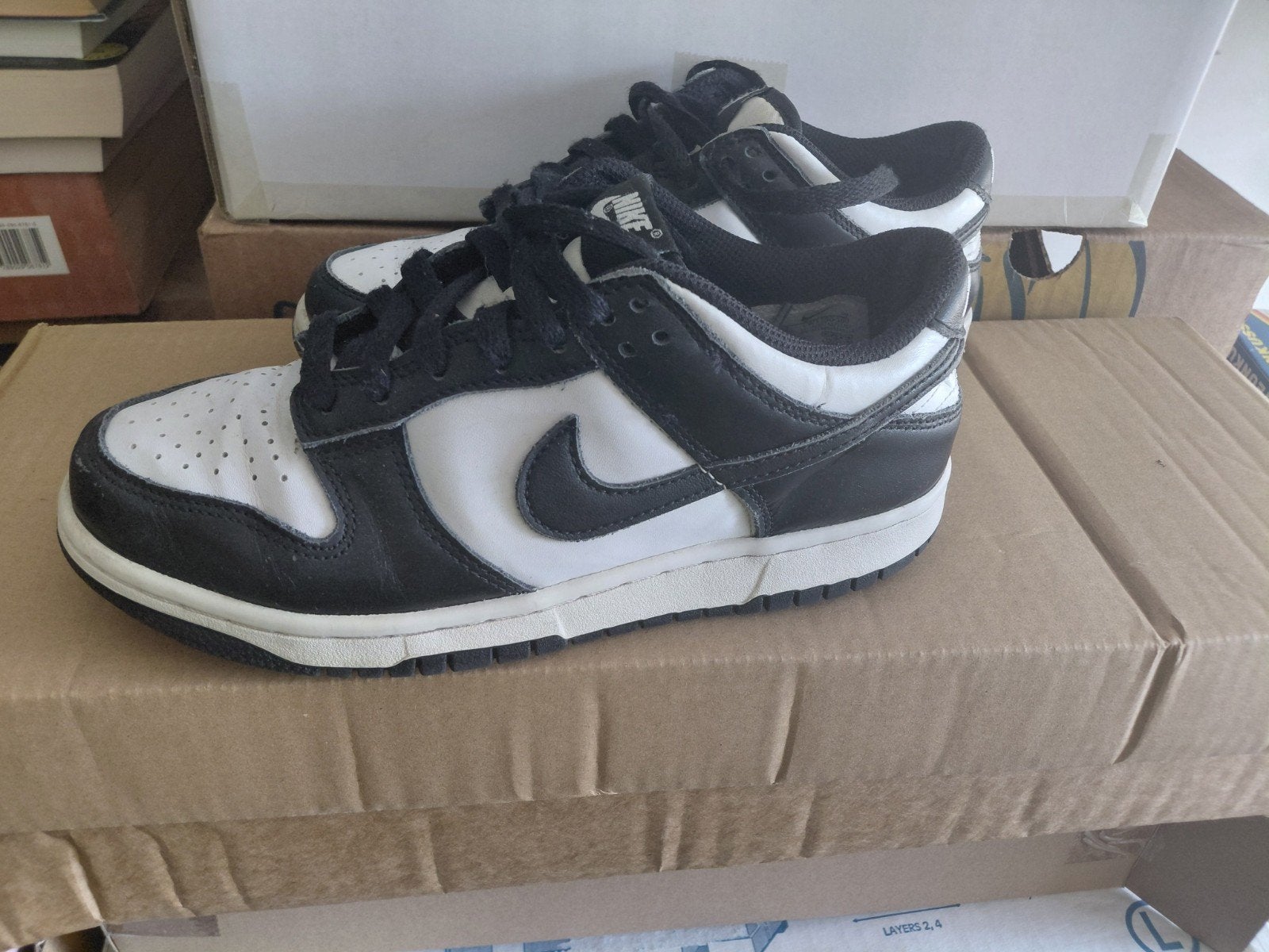 Nike Dunk Low Panda sneakers - Maat 38.5, Zwart, Nike, Ophalen of Verzenden, Sneakers of Gympen