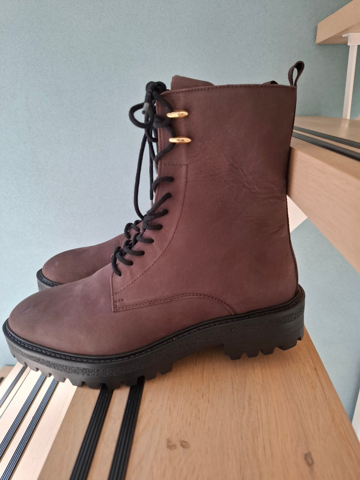 harper leren veterboots nieuw., Harper, Bruin, Nieuw, Ophalen of Verzenden