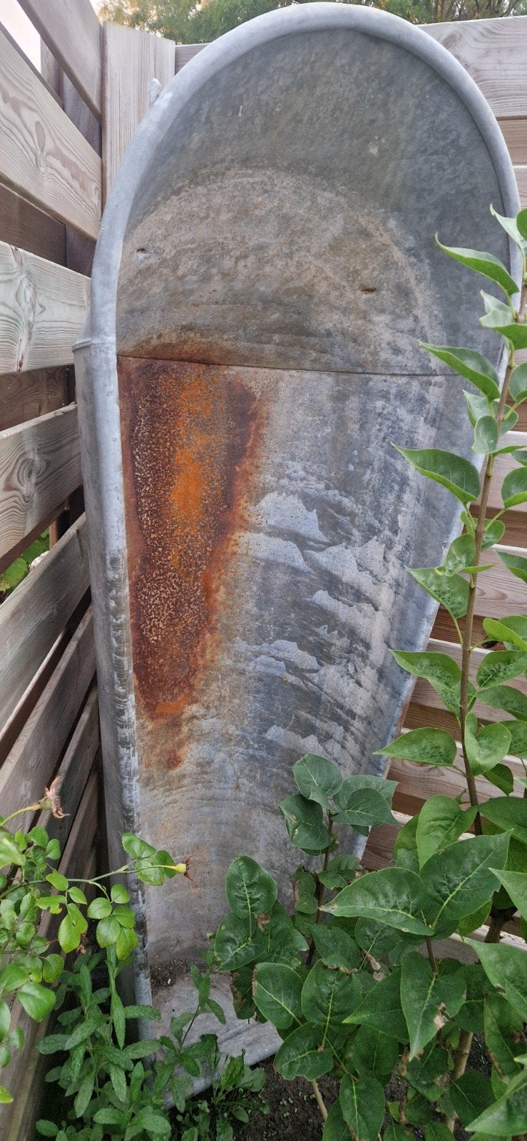 Grote oude zinken badkuip~zinken teil~zinken plantenbak~, Antiek en Kunst, Ophalen
