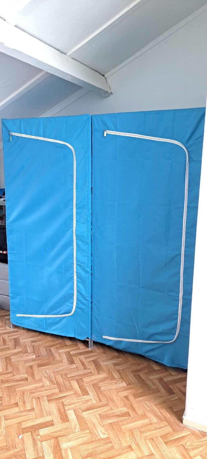 2x IKEA Breim stoffen kledingkast (blauw), Ophalen, Overige materialen, Gebruikt, Met plank(en)