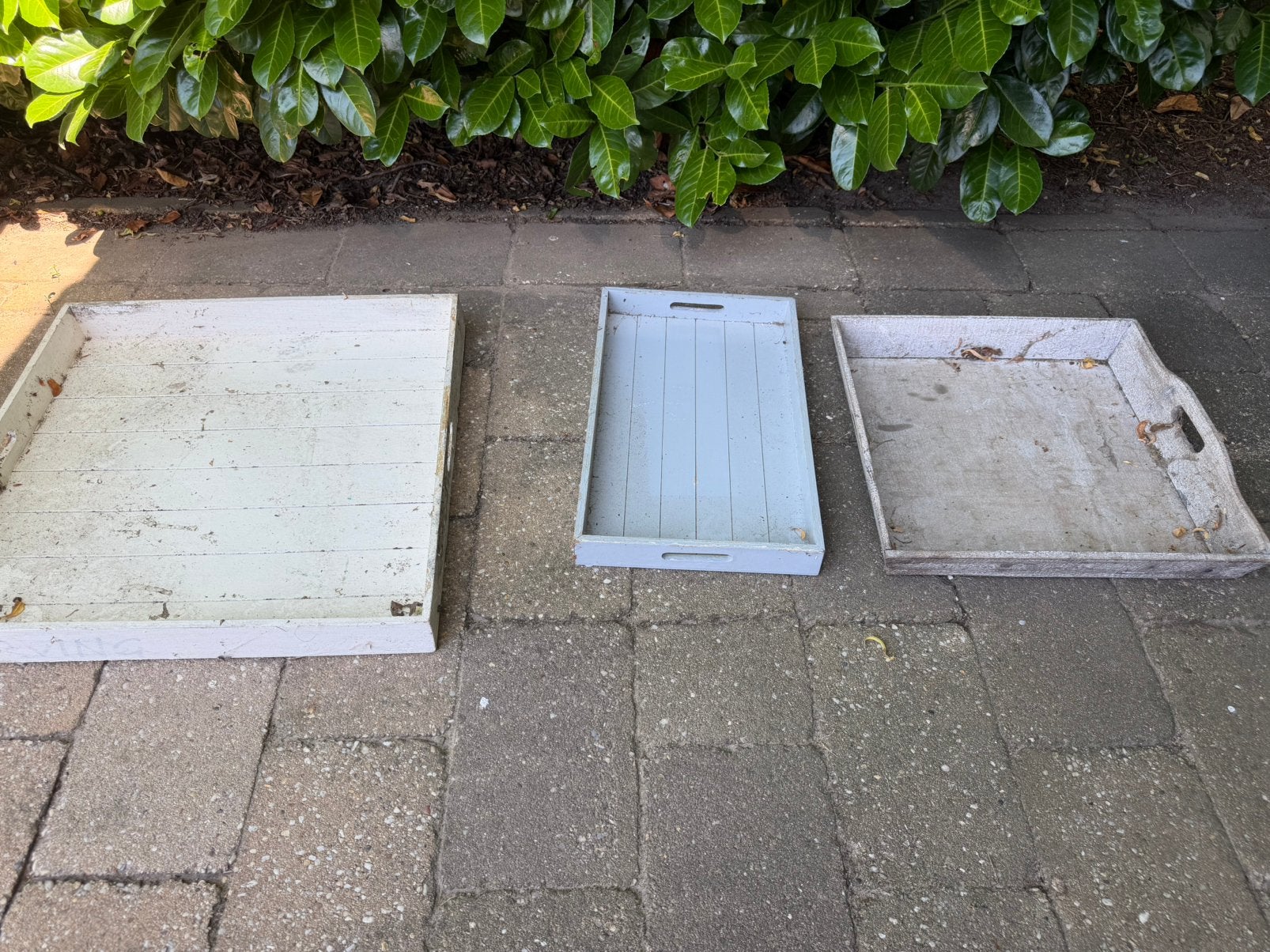Dienbladen gratis in 1 keer meenemen, Ophalen, Zo goed als nieuw, Rechthoekig, Hout