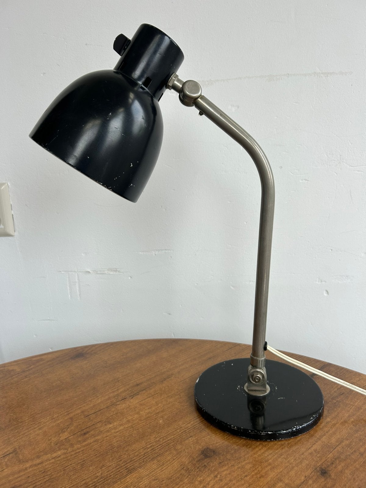 Vooroorlogische burolamp in Bauhaus stijl, Zwart, Gemerkt, Ophalen of Verzenden, Metaal