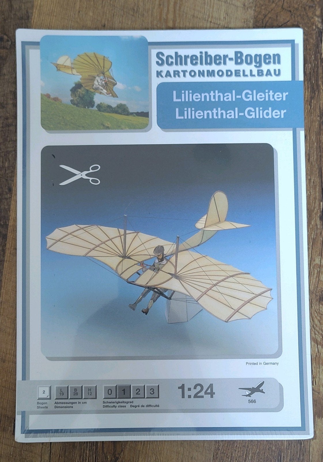 Schreiber-Bogen Lilienthal-Gleiter Kartonmodelbouw 1:24, Overige merken, Nieuw, Ophalen of Verzenden, Groter dan 1:72