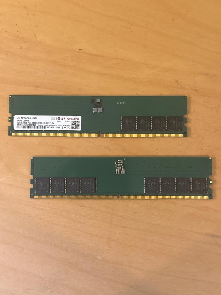 Transcend DDR5 RAM 64GB (2x32GB) 4800MHz Gaming, Computers en Software, RAM geheugen, Ophalen of Verzenden, Zo goed als nieuw
