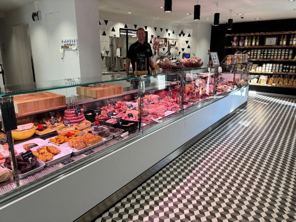Slagerij Koeltoonbank met Plaatkoeling met Glycol-wisselaar, Zakelijke goederen, Ophalen, Vlees