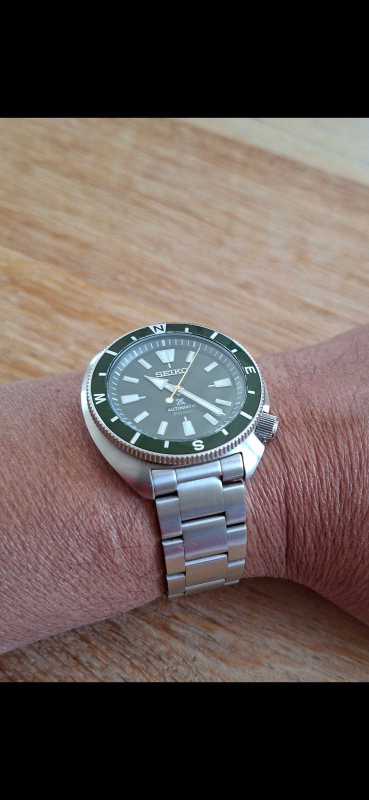 Seiko Prospex Land Tortoise  green, Ophalen of Verzenden, Gebruikt, Staal, Seiko