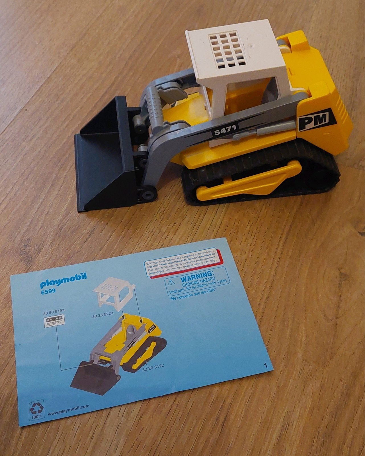 playmobil plus 6599 compacte bulldozer,  zgan, Complete set, Voertuig, Ophalen of Verzenden, Zo goed als nieuw