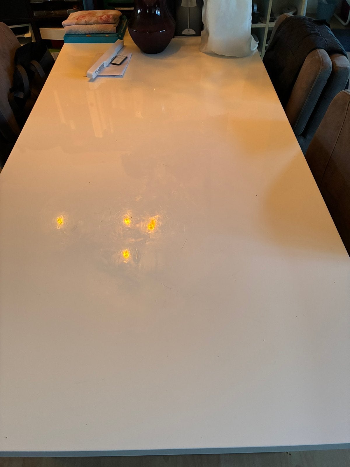 Eettafel wit, Huis en Inrichting, Tafels | Eettafels, Ophalen, 200 cm of meer, 50 tot 100 cm, Zo goed als nieuw
