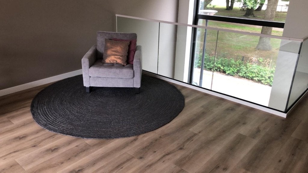 Vloerkleed rond donkergrijs, Ophalen, Rechthoekig, 200 cm of meer, 150 tot 200 cm