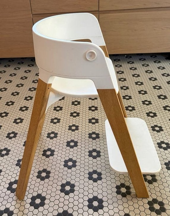 Stokke Steps kinderstoel Oak opvolger van de Tripp trapp, Kinderen en Baby's, Kinderstoelen, Ophalen, Gebruikt, Meegroeistoel