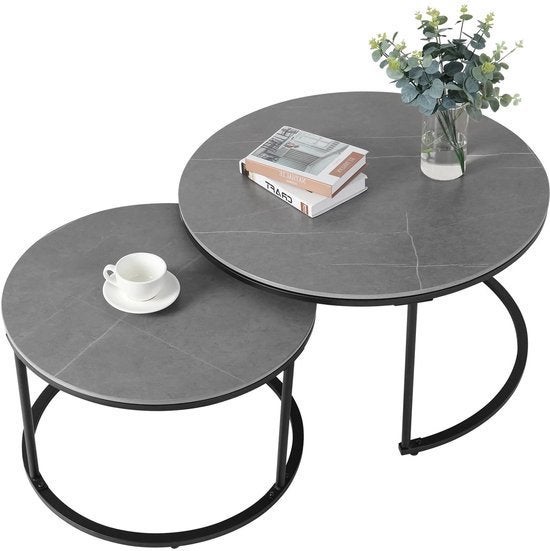 Ronde salontafel - Kleine tafel - Salontafel - Tafel - Marme, Corvance B.V., Verzenden, Nieuw, Corvancebol@gmail.com