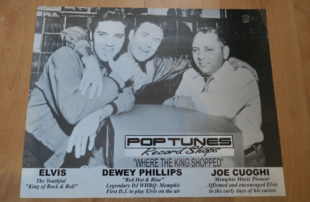 Elvis Presley Poplar Joe Cuoghi Dewey Phillips WHBQ poster, Verzamelen, Ophalen of Verzenden, Gebruikt, Poster, Artwork of Schilderij