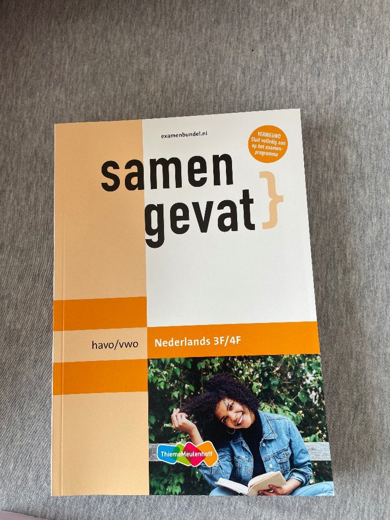 HAVO/VWO examenbundel samengevat Nederlands, Ophalen, Zo goed als nieuw, HAVO, Nederlands