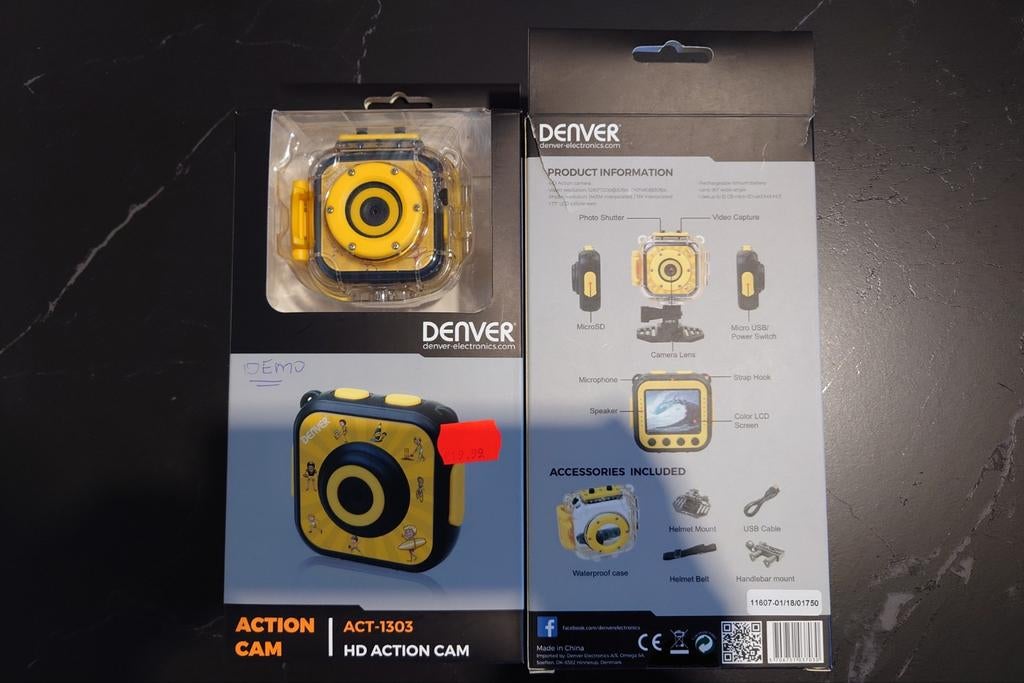 Denver ACT-1303 HD Action Cam, Ophalen of Verzenden, Denver, -, -