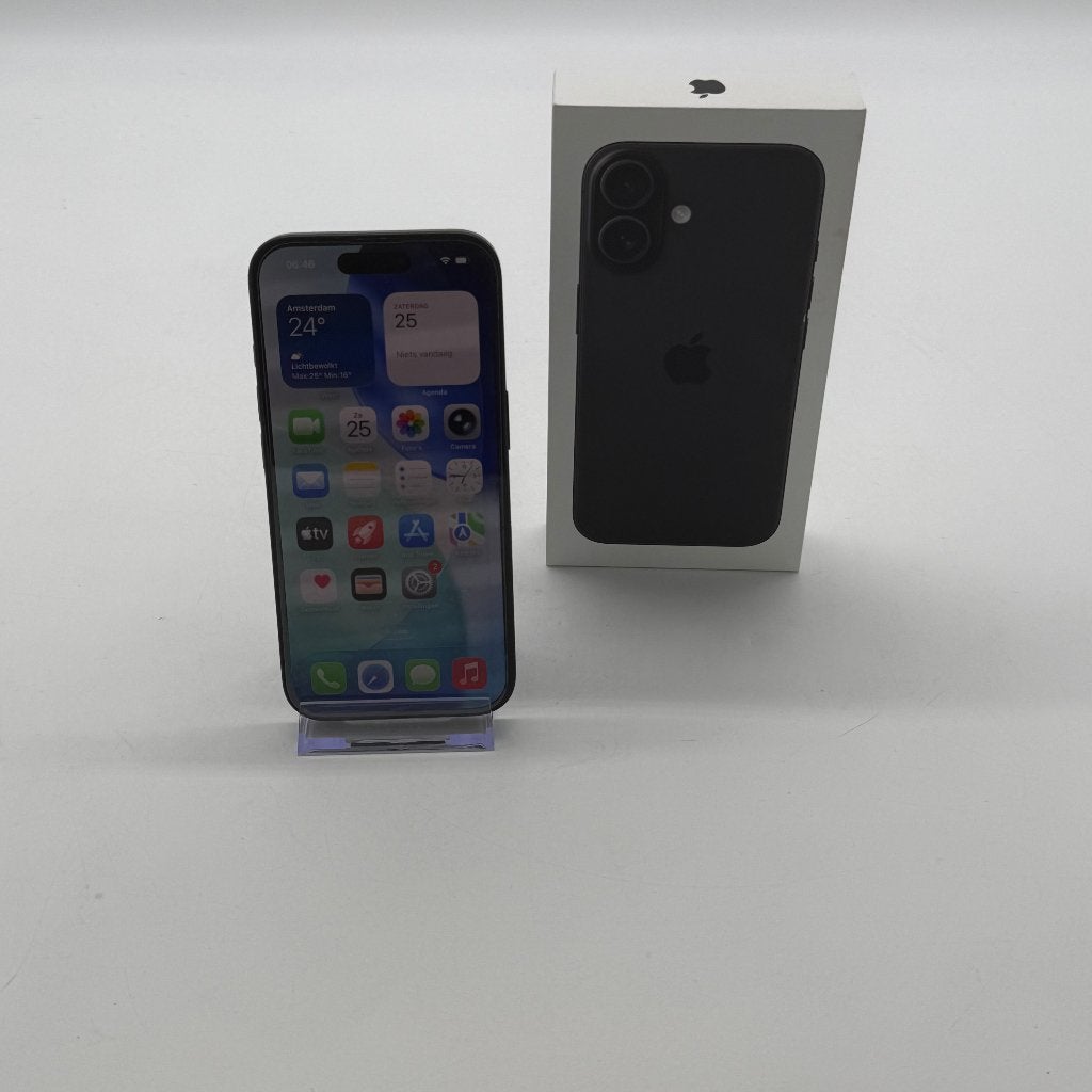 Apple iPhone 16 - 128GB - Zwart | Zo goed als nieuw, Telecommunicatie, Mobiele telefoons | Apple iPhone, 128 GB, Zwart, IPhone 16
