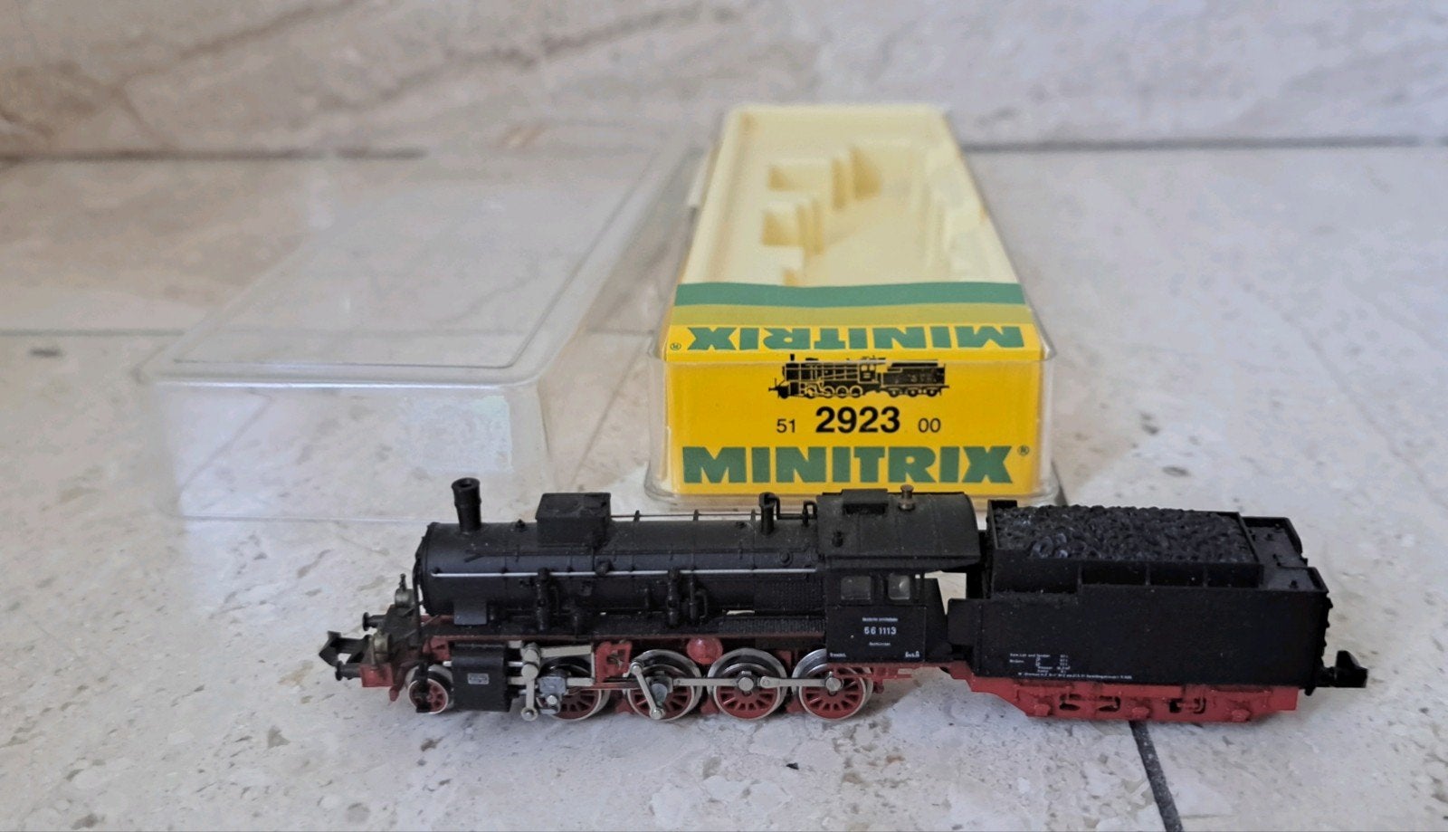 Minitrix 2923 stoomloc & onbekende stoomloc spoor N, Ophalen of Verzenden, Gelijkstroom, Wagon, Trix