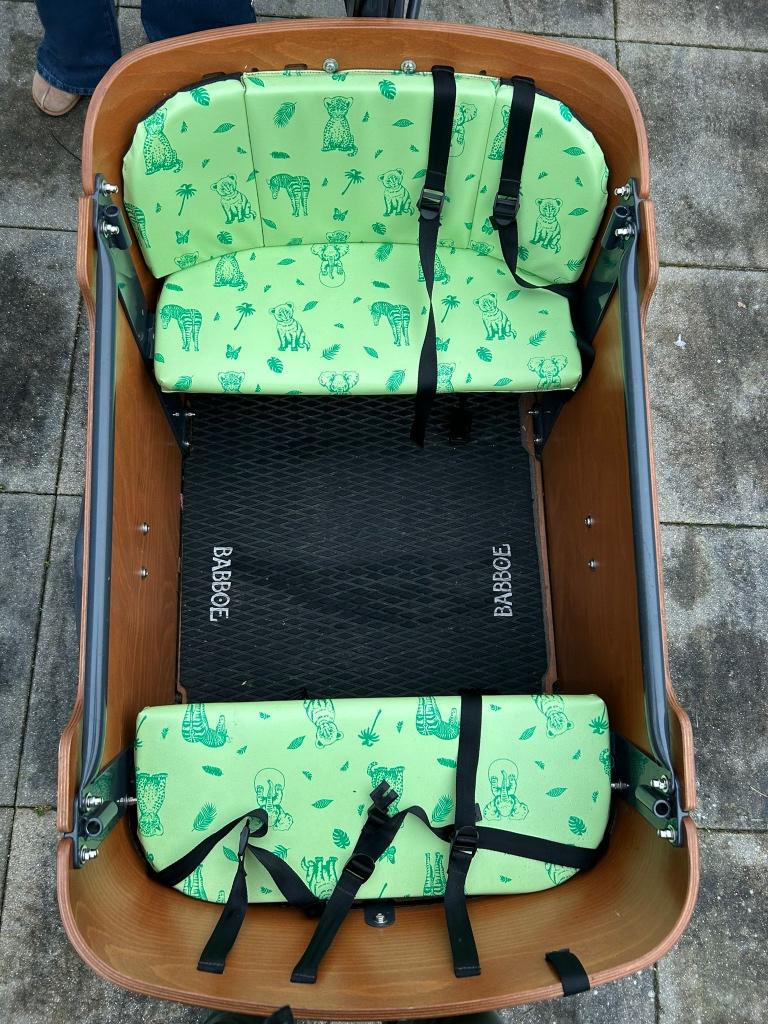 Elektrische Babboe bakfiets Curve, Fietsen en Brommers, Fietsen | Bakfietsen, 4 kinderen of meer, Gebruikt, Huif, Schijfrem
