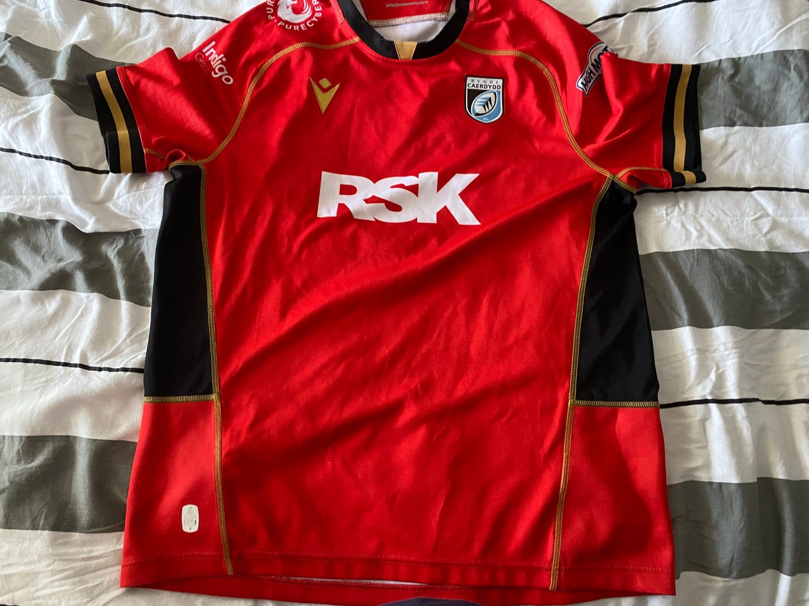 Cardiff Rugby Rood Rugby Shirt (Large), Verzenden, Zo goed als nieuw, Kleding