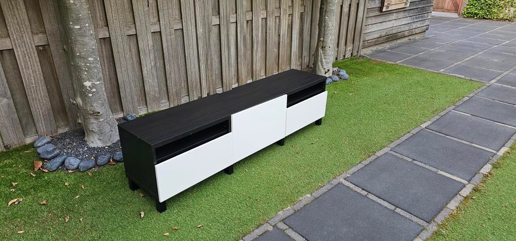 Besta TV meubel 2 lades, Huis en Inrichting, Kasten | Televisiemeubels, Ophalen, 150 tot 200 cm, Zo goed als nieuw, Minder dan 100 cm
