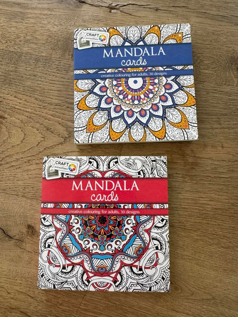 Mandala kaarten - Creatief kleuren voor volwassenen, Abstract, Meerkleurig, Ophalen of Verzenden, Zo goed als nieuw