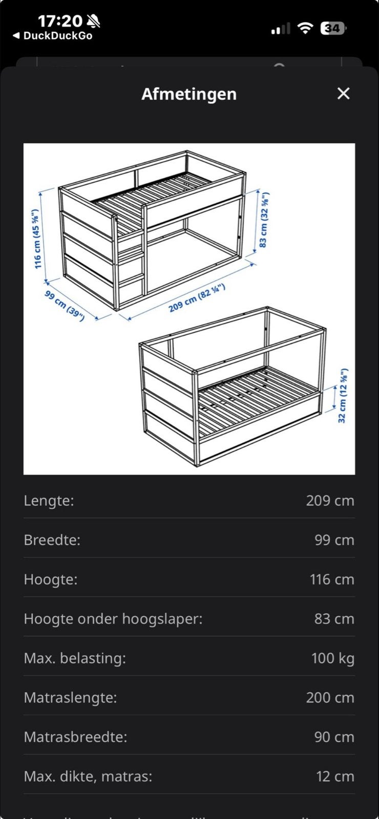 Ikea verstelbaar bed 90x200, Ophalen, Eenpersoons, Zo goed als nieuw, Hout
