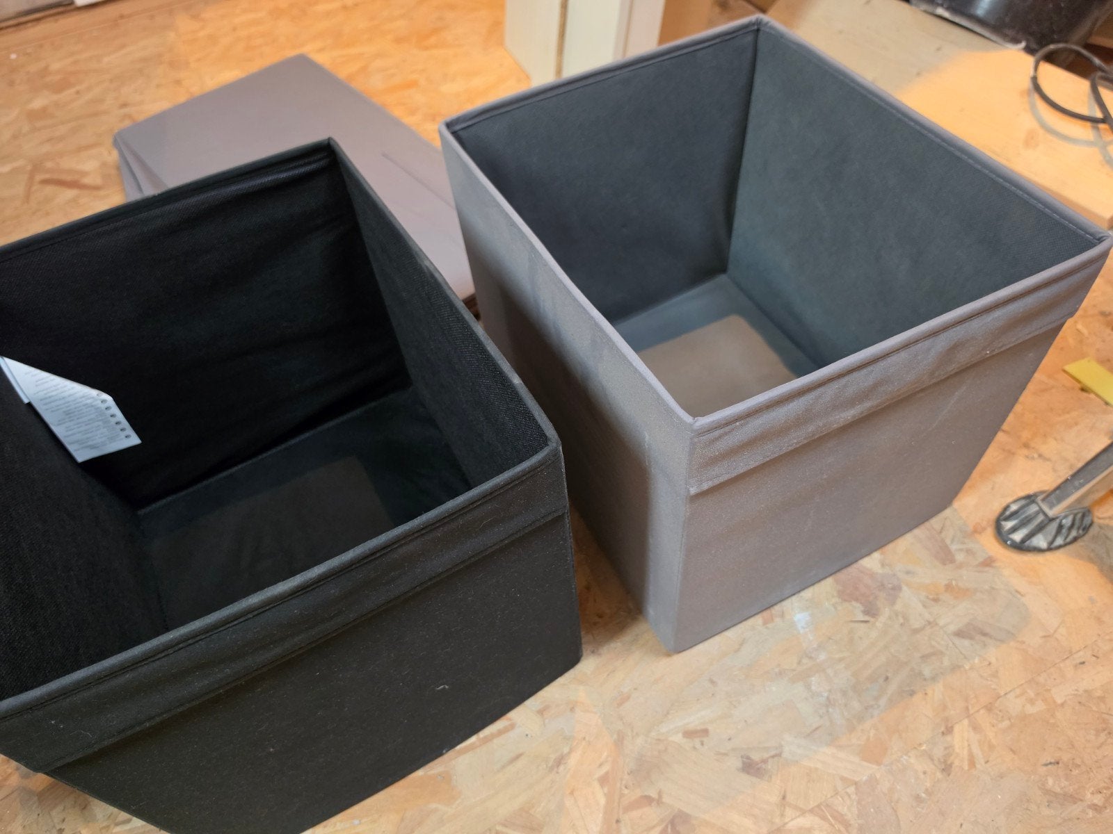 Opbergboxen Kallax Ikea (2x zwart en 5x grijs), Huis en Inrichting, Ophalen of Verzenden, Gebruikt, Meerkleurig, Textiel