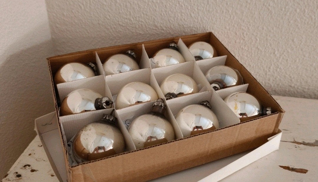 Oude kerstballen zilver (2), Ophalen of Verzenden