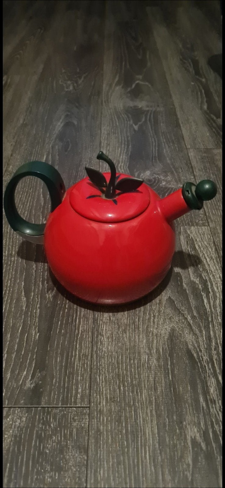 Fluitketel  Tomaat  Emaille, 1 tot 2 liter, Ophalen of Verzenden