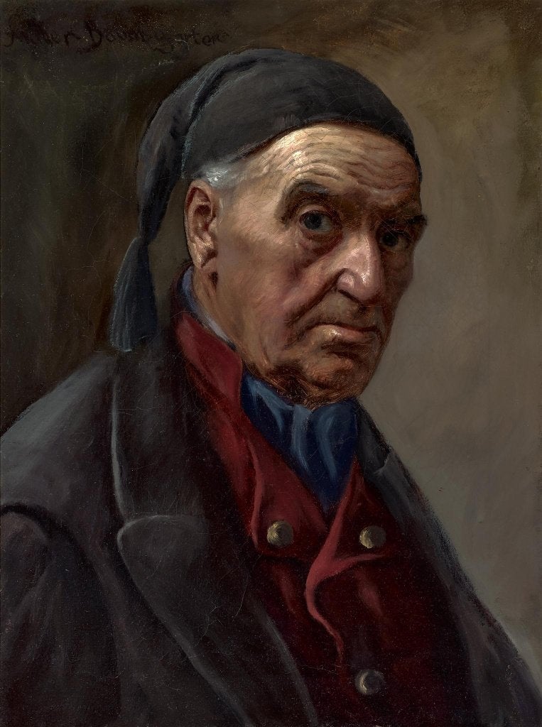 Mooi portrait van Carl Müller-Baumgarten (1879 -1946), Antiek en Kunst, Origineel werk, Doek, Portret of Personen, Ophalen of Verzenden
