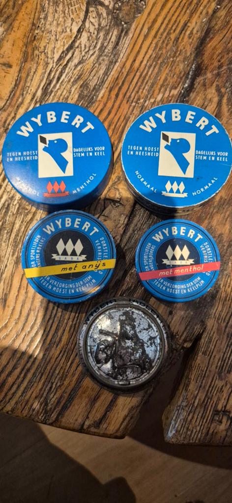 5 stuks oude jaren 40 50 60 wybert tabletten doosjes. Zie fo, Verzamelen, Blikken, Ophalen of Verzenden, Gebruikt, Overige