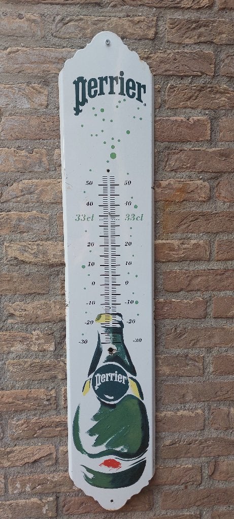 Emaillebord Perrier Sorev Paris, Ophalen of Verzenden, Nieuw, Reclamebord