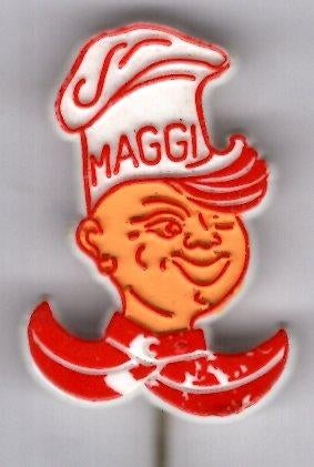 Maggi specerijen plastic speldje ( P_151 ), Verzamelen, Speldjes, Pins en Buttons, Zo goed als nieuw, Speldje of Pin, Merk, Verzenden