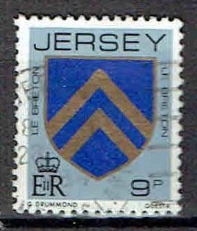 Jersey 1981 Familiewapen, Verzenden, Gestempeld, Overige thema's