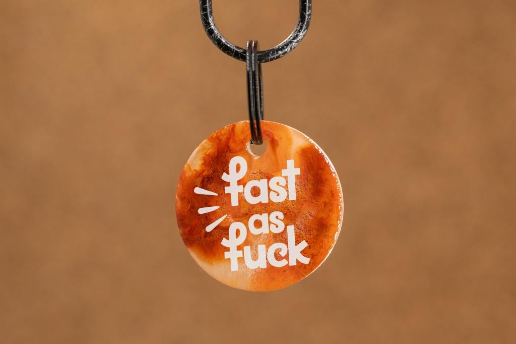 Voor snelle honden! Hondenpenning - Fast as fuck, Waddinxveen, Mandy@cracker-jack.nl, Verzenden, Nieuw