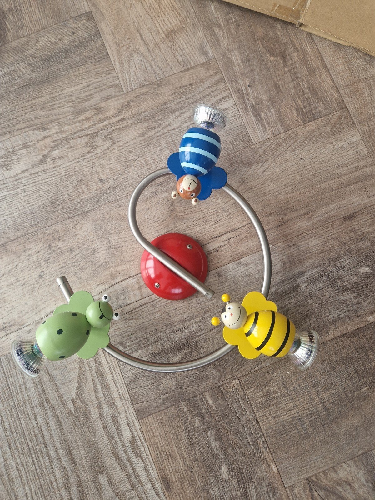 Leuke kinderlamp met bij, kikker en vlinder, Ophalen of Verzenden, Zo goed als nieuw, Lamp