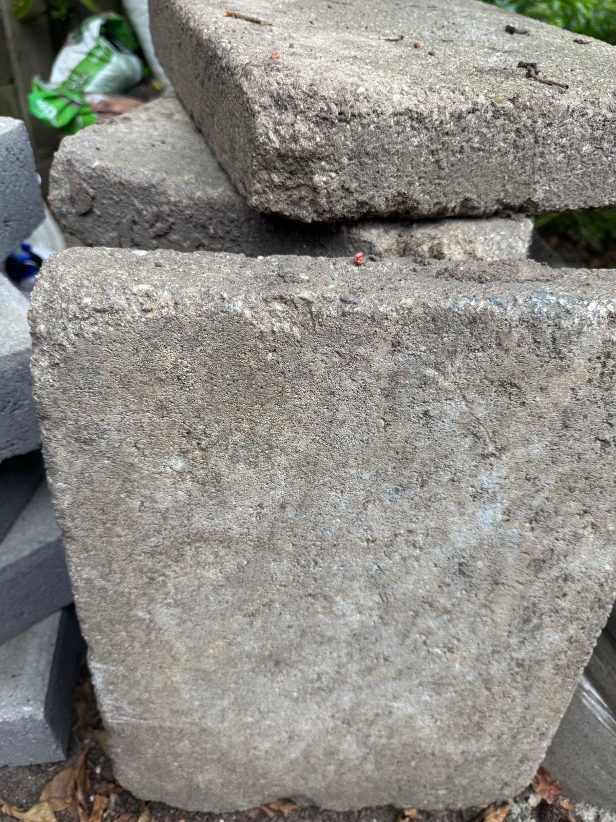 Tuintegels 30x40 grijs, Ophalen, Gebruikt, Minder dan 5 m², Beton