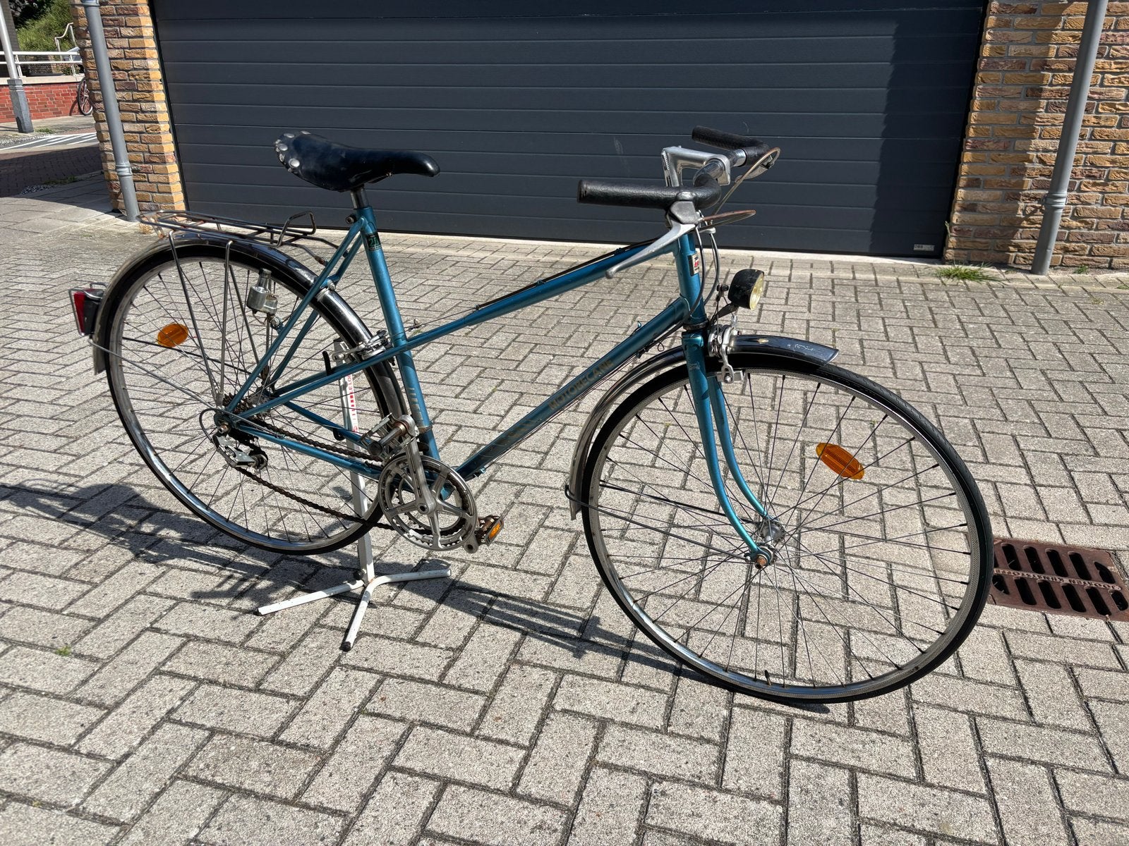 Motobecane vintage damesfiets, blauw, Uitstekende staat, Fietsen en Brommers, 51 tot 55 cm, Ophalen, Velgrem, Jaren '60 of nieuwer