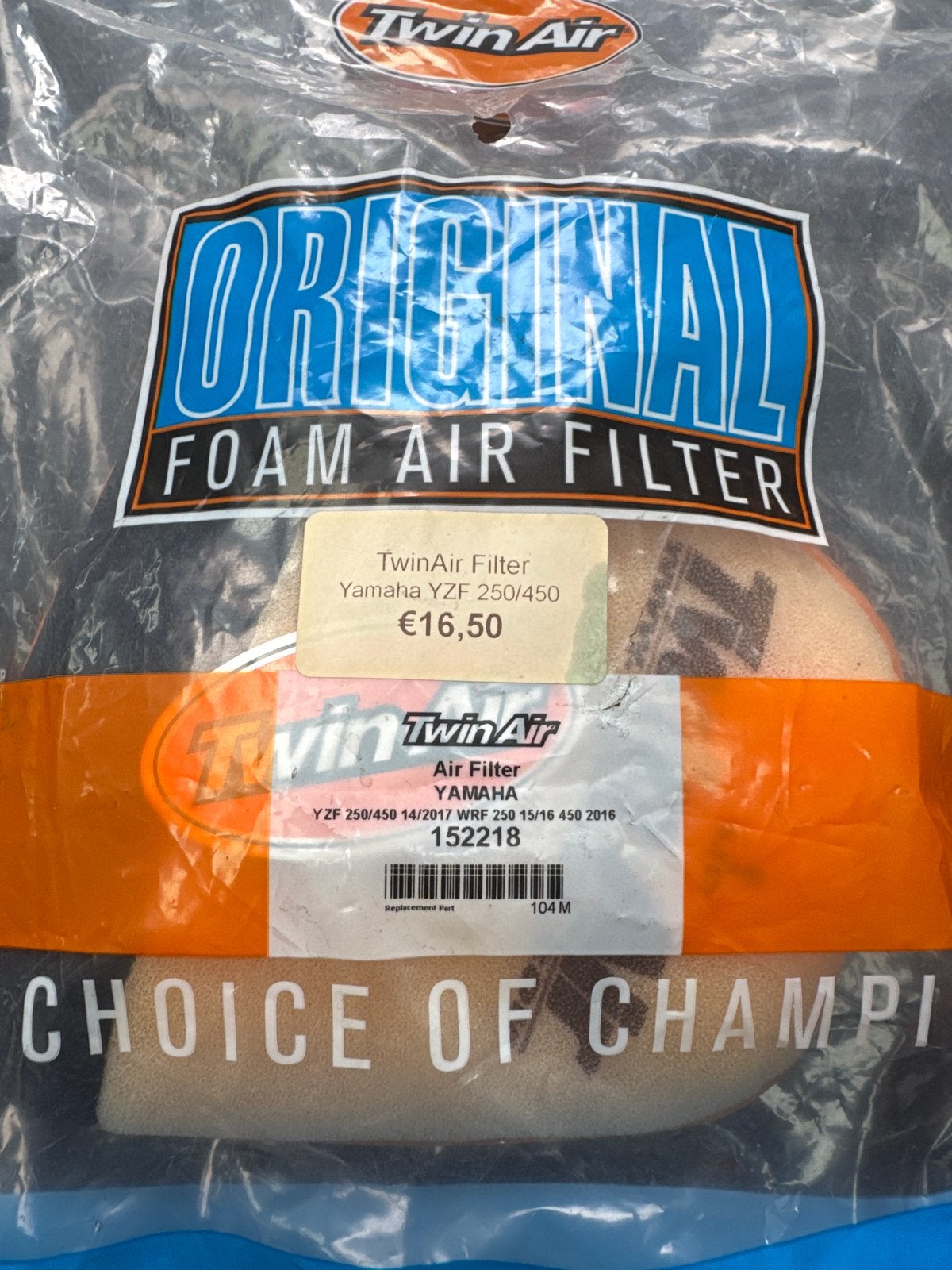 Twin Air Foam Luchtfilter Yamaha YZF 250/450, Ophalen of Verzenden