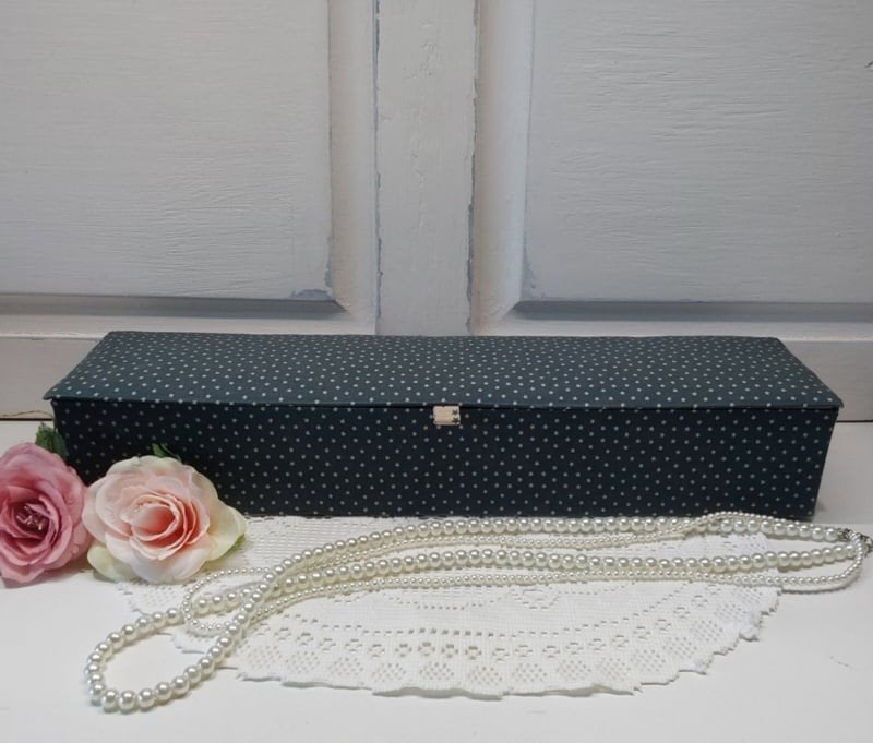 Vintage stoffen (handschoentjes) doos, Ophalen of Verzenden
