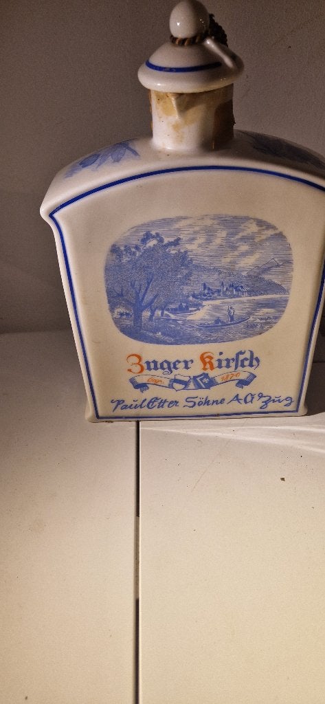 Vintage Zuger Kirsch porseleinen karaf Paul Etter Söhne, Antiek en Kunst, Antiek | Porselein, Ophalen of Verzenden