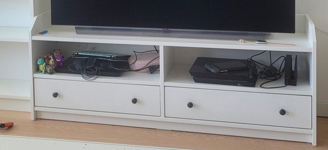 IKEA Hauga TV-meubel (kleine versie) - Uit productie, Ophalen, 100 tot 150 cm, Modern, Scandinavisch, Zo goed als nieuw