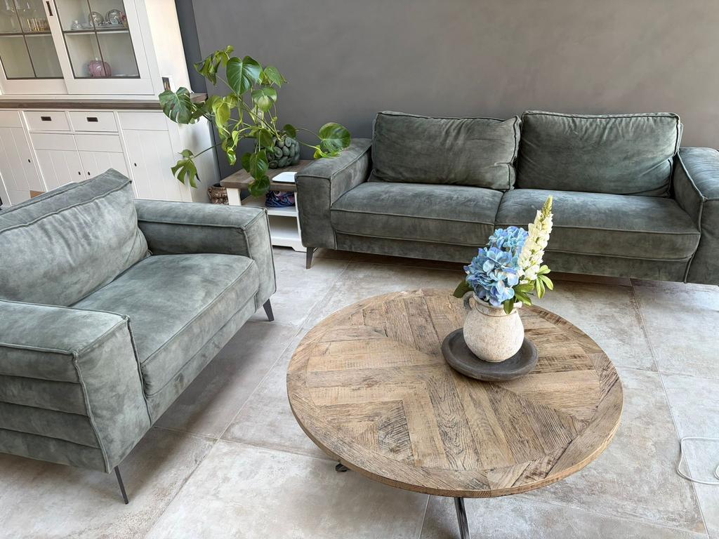 Bank met love seat 1.5 jaar oud, Ophalen, Zo goed als nieuw